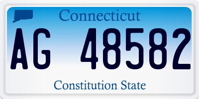 CT license plate AG48582
