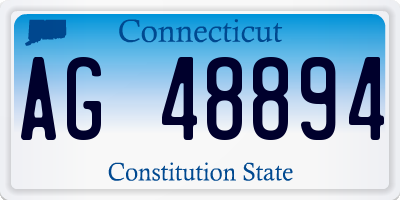 CT license plate AG48894