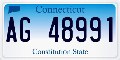 CT license plate AG48991