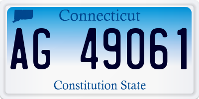 CT license plate AG49061