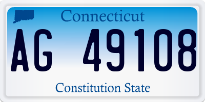 CT license plate AG49108