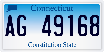 CT license plate AG49168
