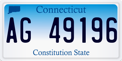 CT license plate AG49196