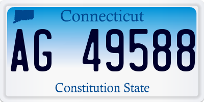 CT license plate AG49588