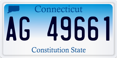 CT license plate AG49661