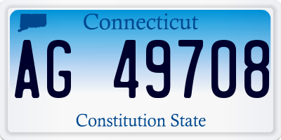 CT license plate AG49708