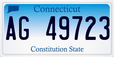 CT license plate AG49723