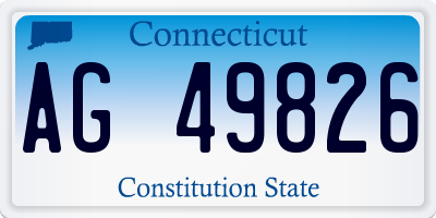 CT license plate AG49826