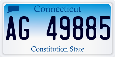 CT license plate AG49885