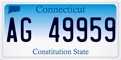 CT license plate AG49959