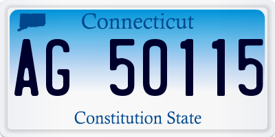 CT license plate AG50115