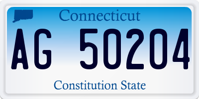 CT license plate AG50204