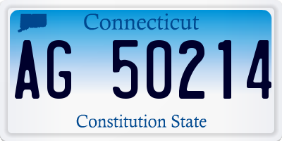 CT license plate AG50214