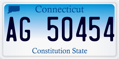 CT license plate AG50454