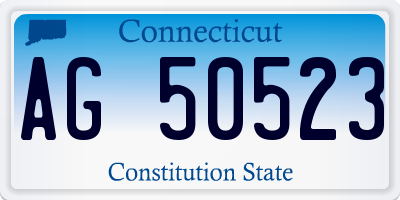 CT license plate AG50523
