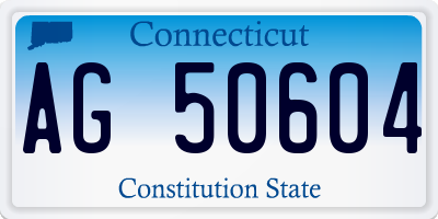 CT license plate AG50604