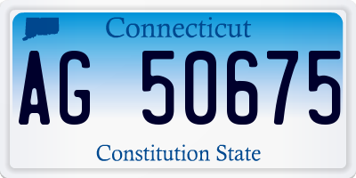 CT license plate AG50675
