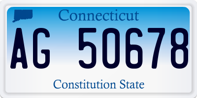 CT license plate AG50678