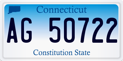 CT license plate AG50722