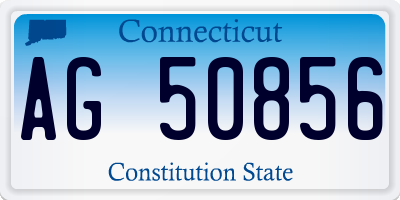 CT license plate AG50856