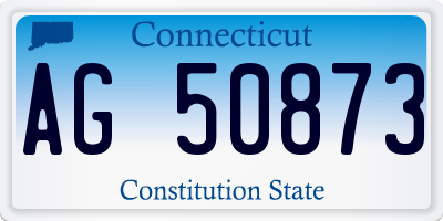 CT license plate AG50873