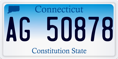 CT license plate AG50878