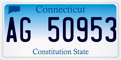 CT license plate AG50953