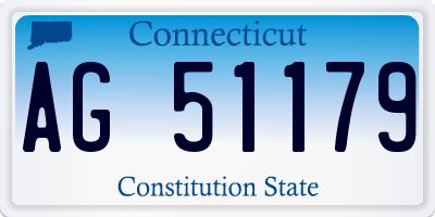 CT license plate AG51179
