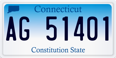 CT license plate AG51401