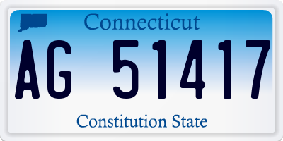 CT license plate AG51417