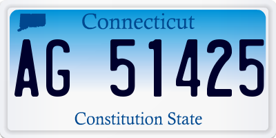 CT license plate AG51425