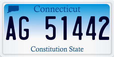 CT license plate AG51442