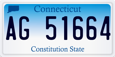 CT license plate AG51664