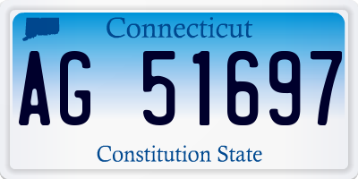 CT license plate AG51697