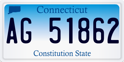 CT license plate AG51862
