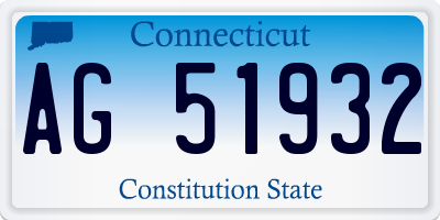 CT license plate AG51932