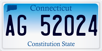 CT license plate AG52024