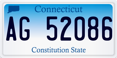 CT license plate AG52086