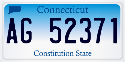 CT license plate AG52371