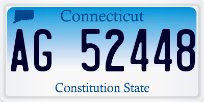 CT license plate AG52448