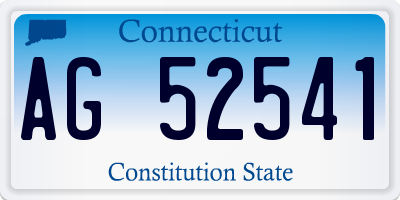 CT license plate AG52541