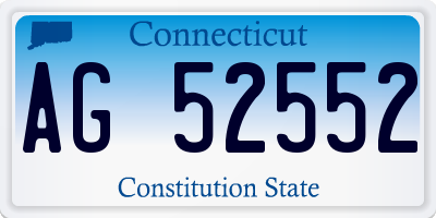 CT license plate AG52552