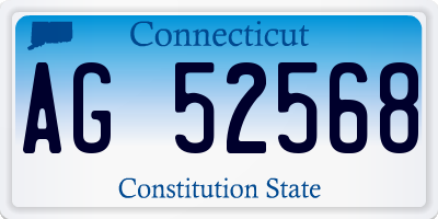 CT license plate AG52568