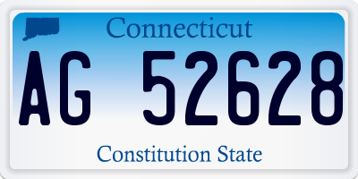 CT license plate AG52628