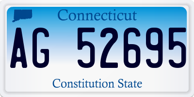 CT license plate AG52695