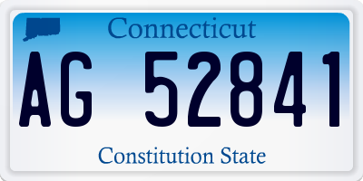 CT license plate AG52841