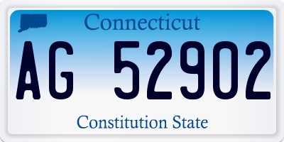 CT license plate AG52902