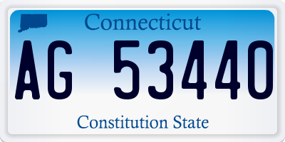 CT license plate AG53440