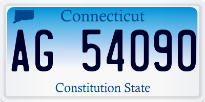 CT license plate AG54090
