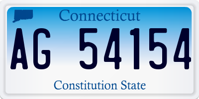 CT license plate AG54154